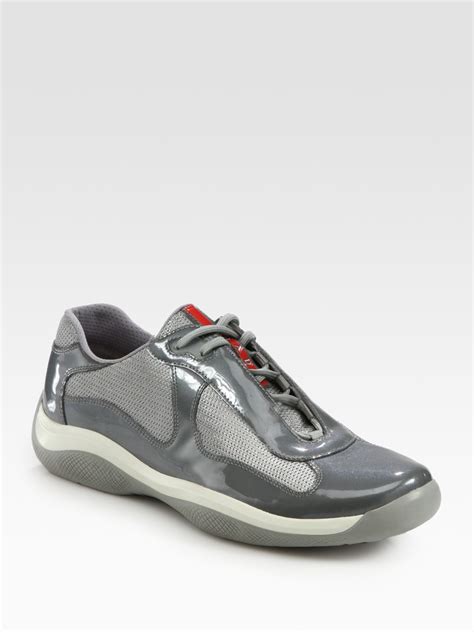 prada americas cup sneakers grey|Prada America's Cup sneakers review.